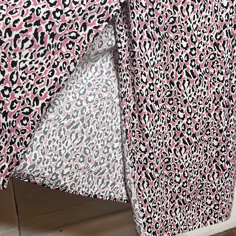 J.Crew mauve pink leopard midi wrap dress - Picture 3 of 13